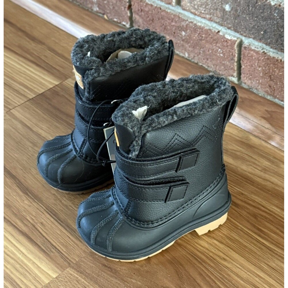 Cat & Jack Toddler Denver Winter Boots Black Round Toe Size 5 - Picture 16 of 16